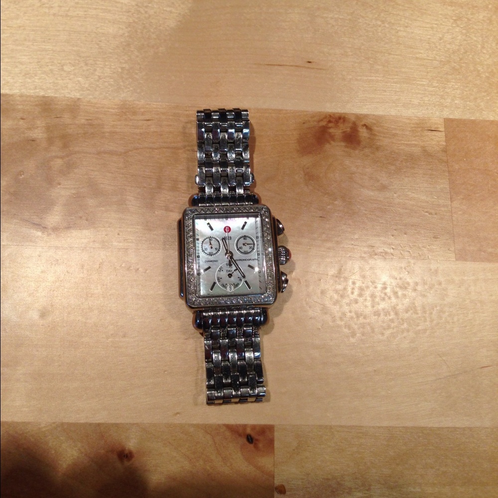 Michele Silver and White Women's Watch - Picture 3 of 3